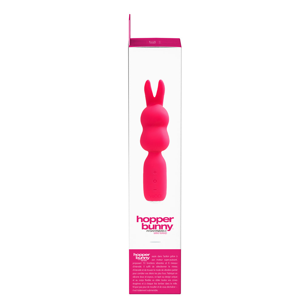 Vedo Hopper Bunny Rechargeable Silicone Mini Wand Vibrator Pink