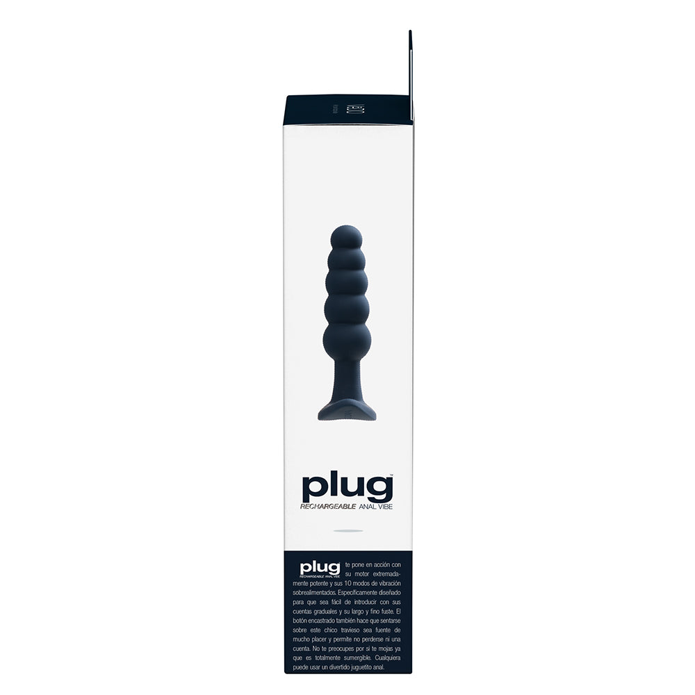 Vedo Plug Rechargeable Silicone Vibrating Anal Plug Black