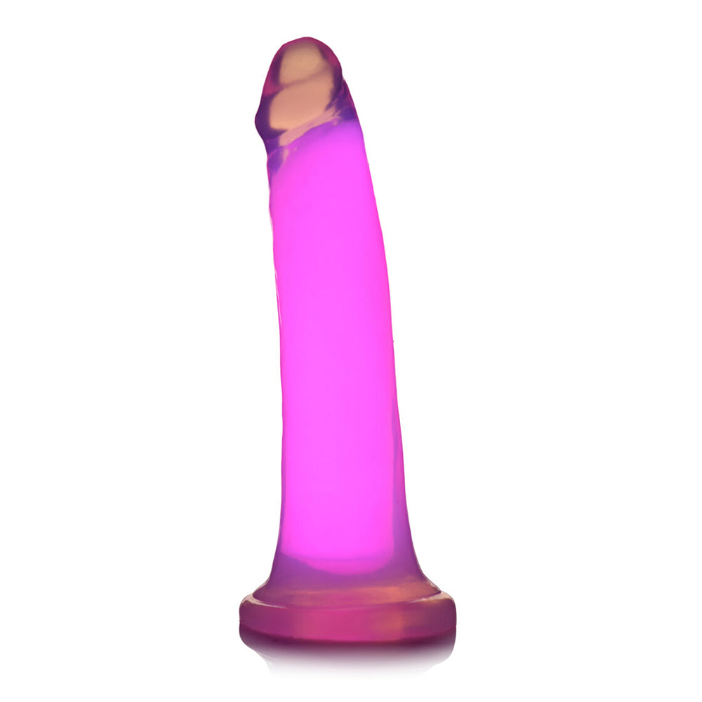 Lollicock Glow-In-The-Dark 7 In. Silicone Dildo Pink