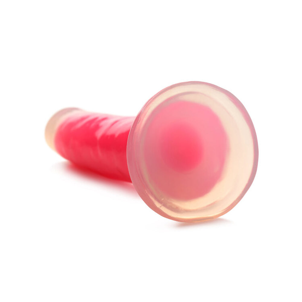 Lollicock Glow-In-The-Dark 7 In. Silicone Dildo Pink