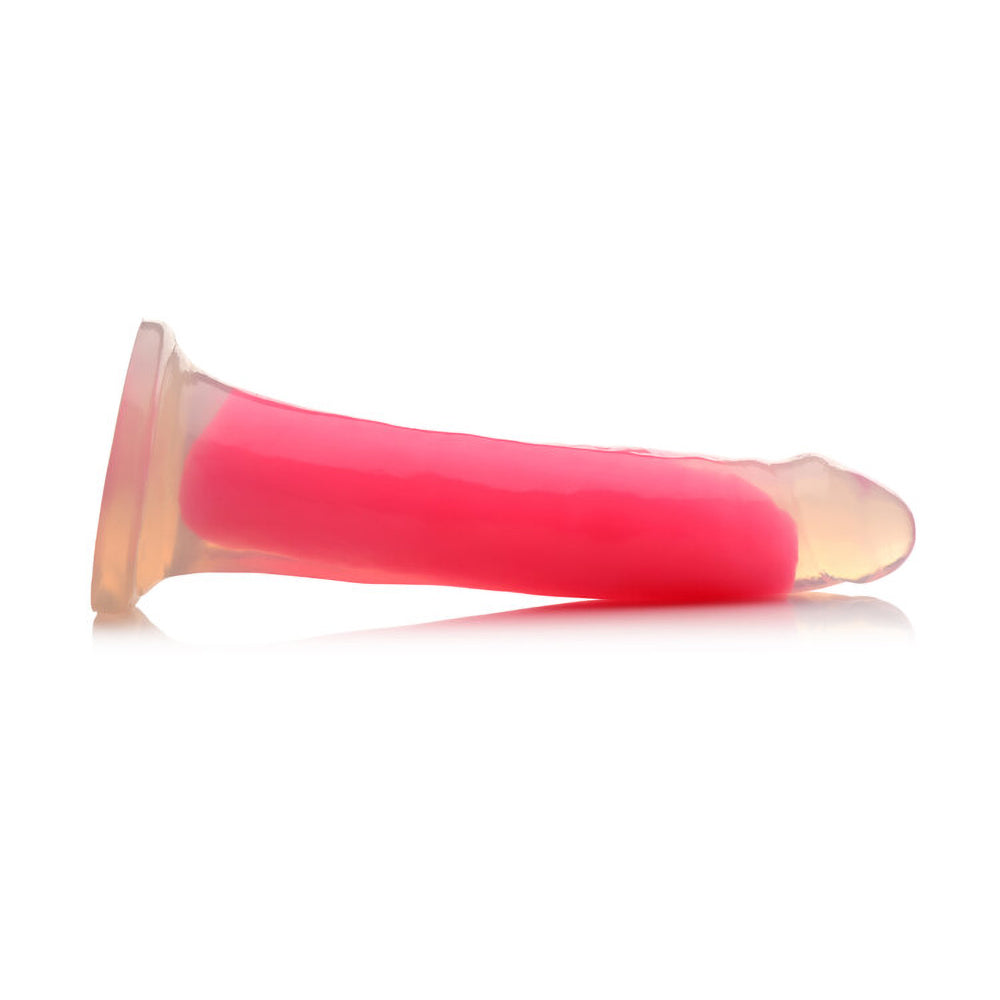 Lollicock Glow-In-The-Dark 7 In. Silicone Dildo Pink