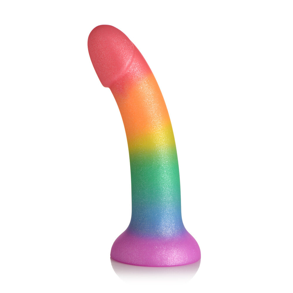 Simply Sweet Phallic 6.5 In. Silicone Dildo Rainbow