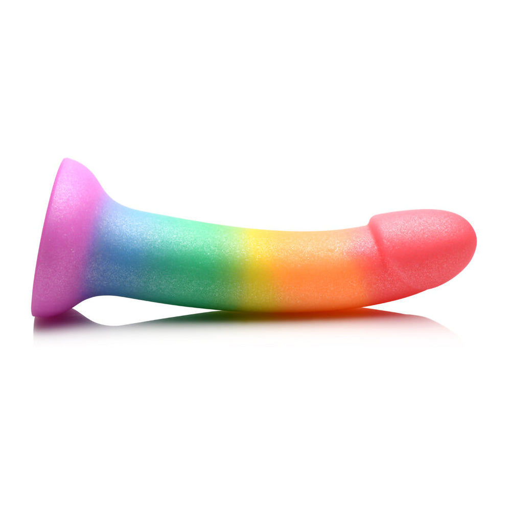 Simply Sweet Phallic 6.5 In. Silicone Dildo Rainbow