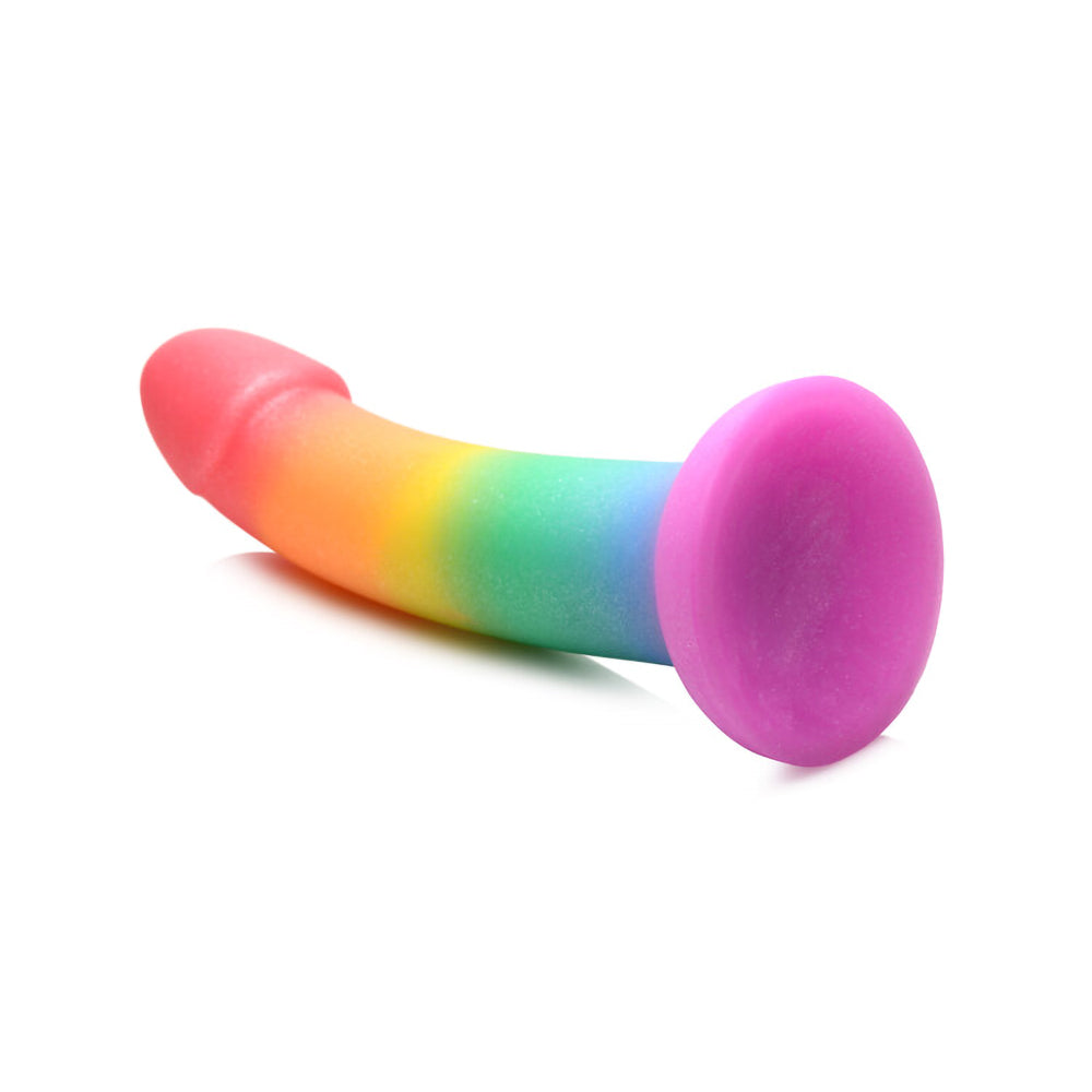 Simply Sweet Phallic 6.5 In. Silicone Dildo Rainbow