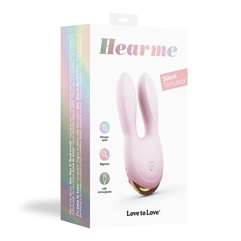 Love To Love Hear Me Rechargeable Silicone Flexible Ear Vibrator Baby Pink