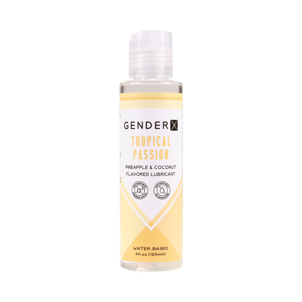 Gender X Tropical Passion Pineapple &amp; Coconut Flavored Water-Based Lubricant 4 Oz.