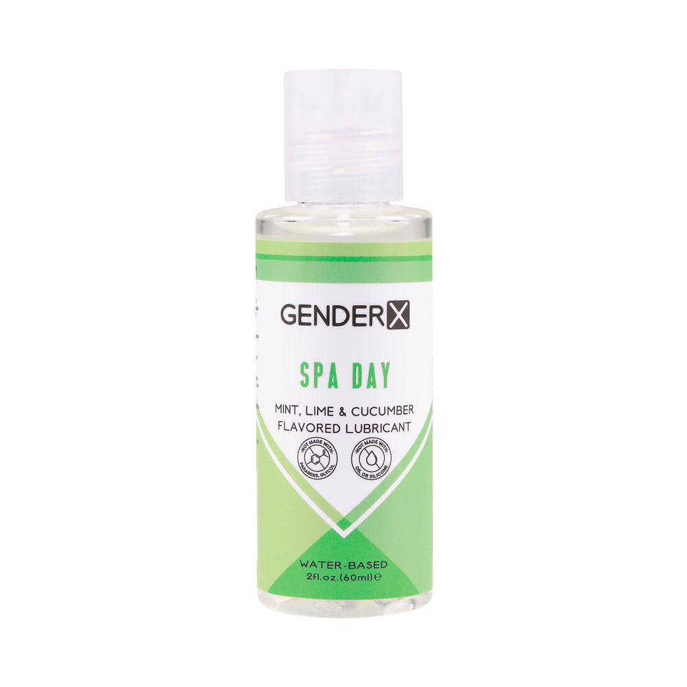 Gender X Spa Day Mint, Lime &amp; Cucumber Flavored Water-Based Lubricant 2 Oz.