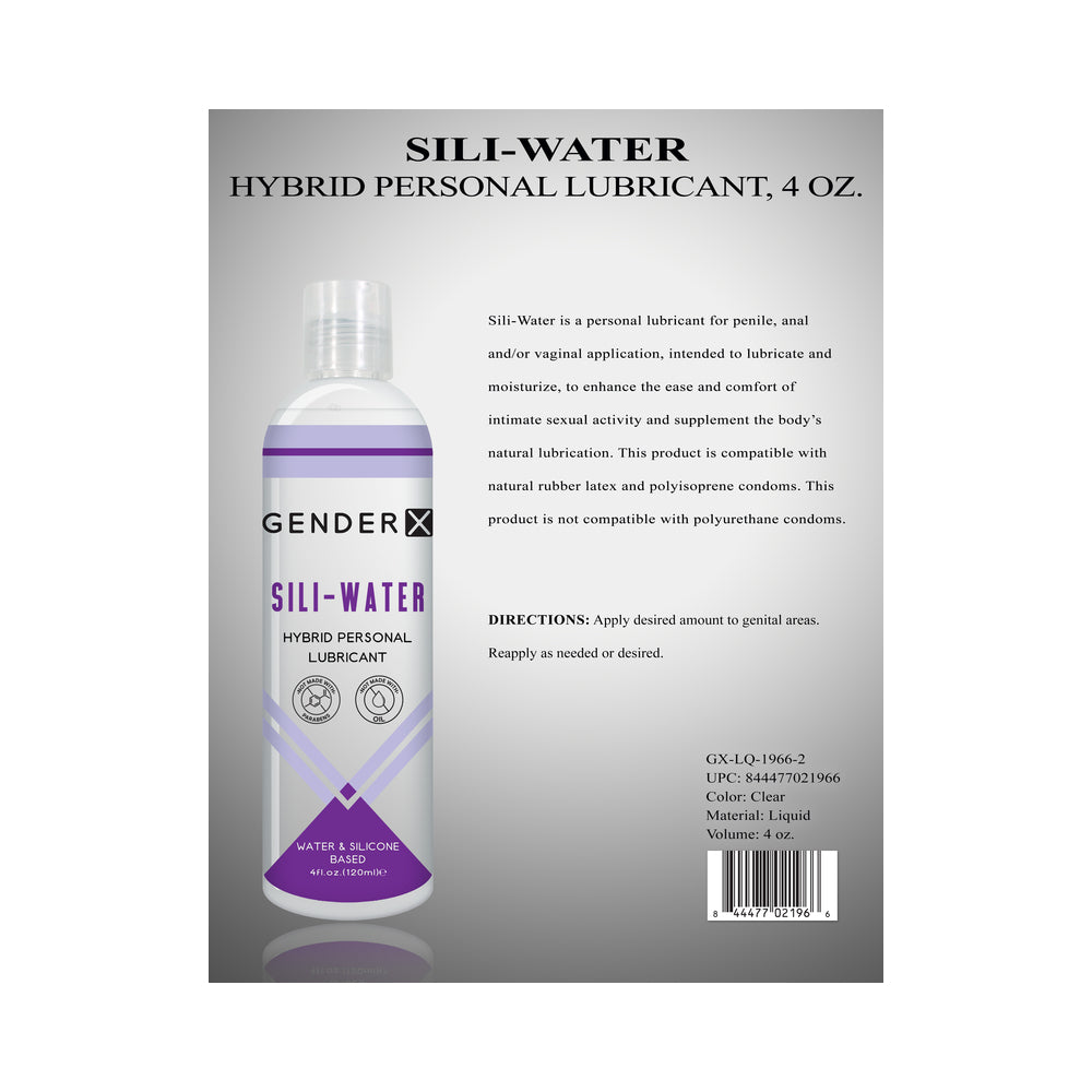 Gender X Sili-Water Hybrid Personal Lubricant 4 Oz.