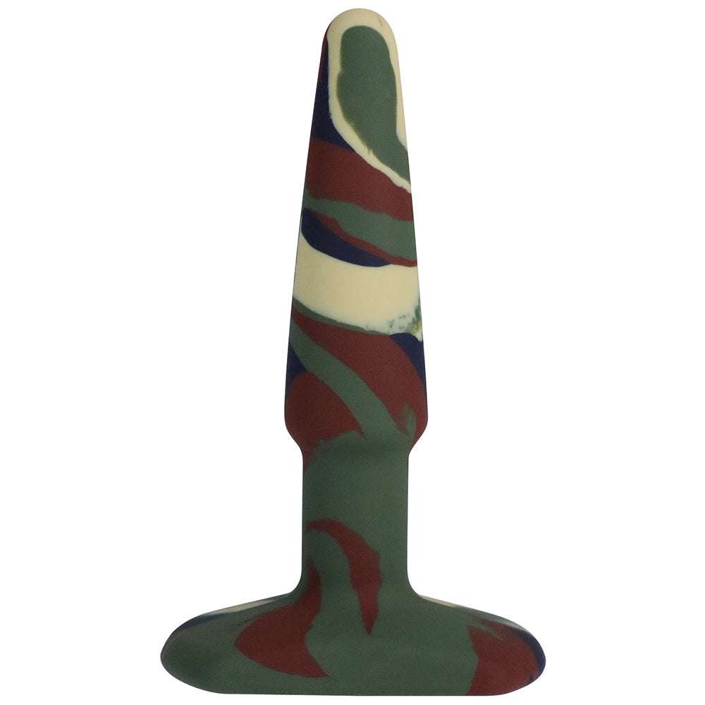 A-Play Groovy 4 In. Silicone Anal Plug Camouflage