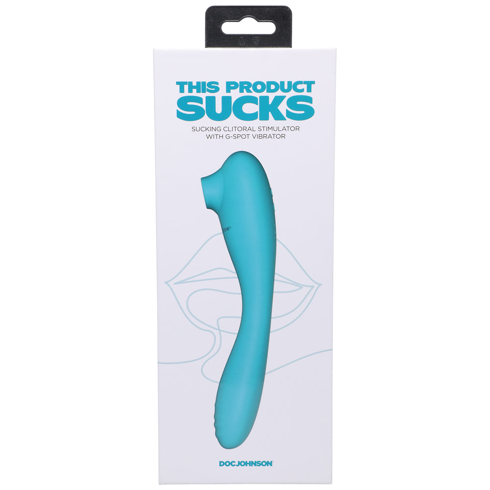 This Product Sucks Rechargeable Bendable Dual Ended Silicone Sucking Clitoral Stimulator &amp; G-Spot Vi