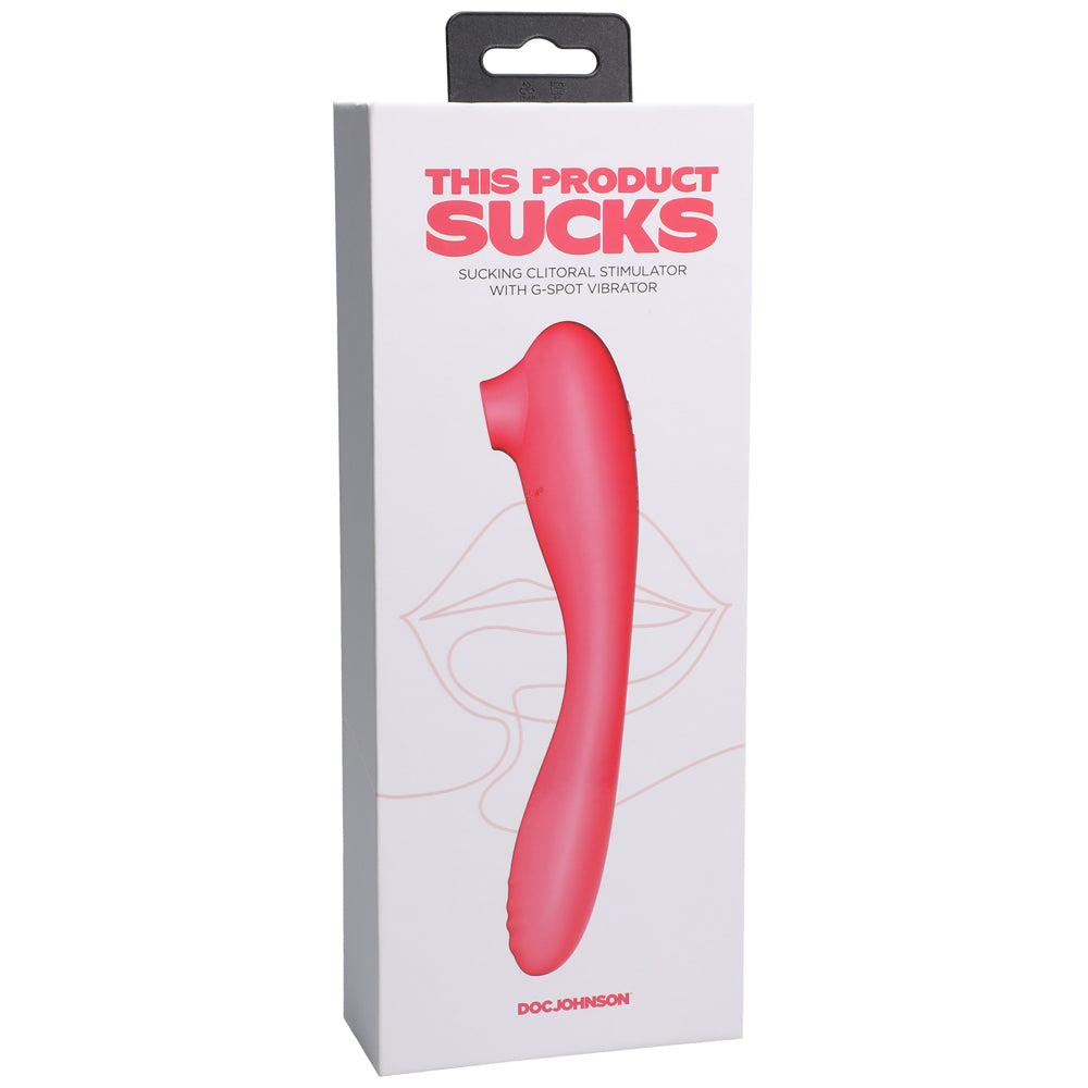 This Product Sucks Rechargeable Bendable Dual Ended Silicone Sucking Clitoral Stimulator &amp; G-Spot Vi