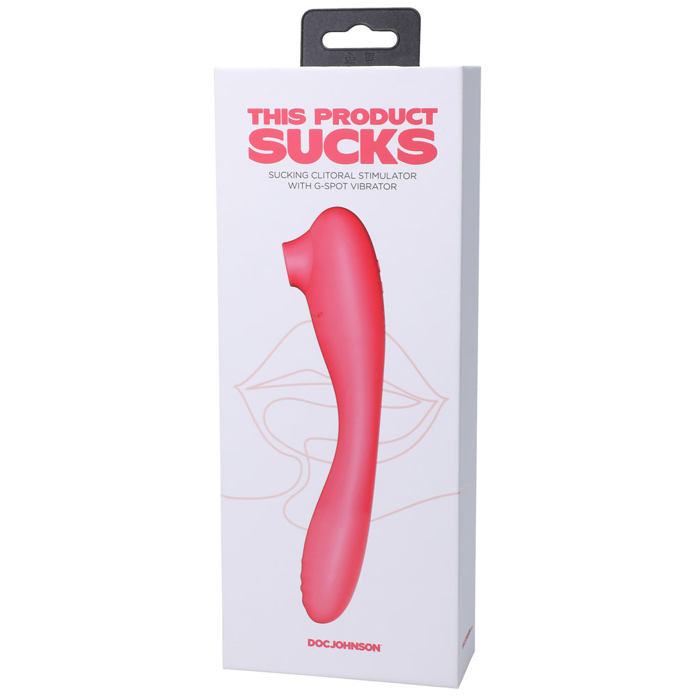 This Product Sucks Rechargeable Bendable Dual Ended Silicone Sucking Clitoral Stimulator &amp; G-Spot Vi