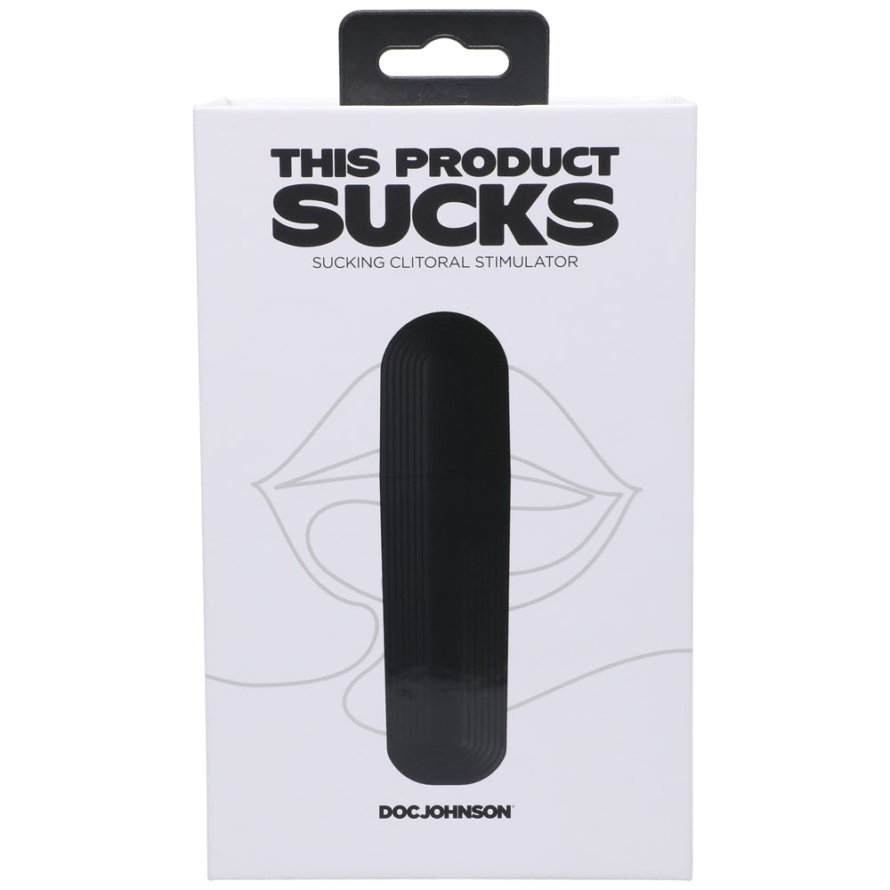 This Product Sucks Rechargeable Silicone Lipstick Sucking Clitoral Stimulator Black