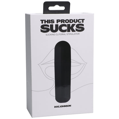 This Product Sucks Rechargeable Silicone Lipstick Sucking Clitoral Stimulator Black