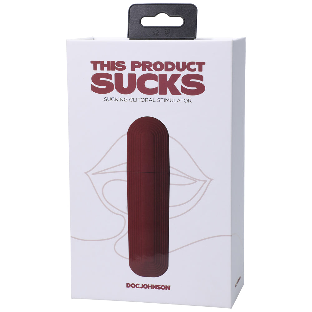 This Product Sucks Rechargeable Silicone Lipstick Sucking Clitoral Stimulator Red