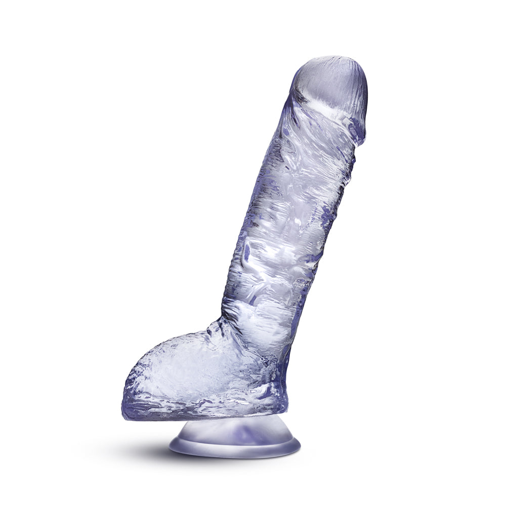 Blush B Yours Plus Hearty N Hefty 9 In. Dildo With Balls &amp; Suction Cup Clear