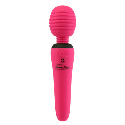 Palmpower Groove Rechargeable Silicone Mini Wand Massager Fuchsia