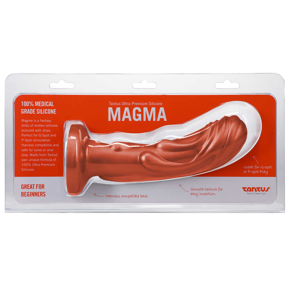 Tantus Magma 7 In. Fantasy Dildo Medium-Firm Copper