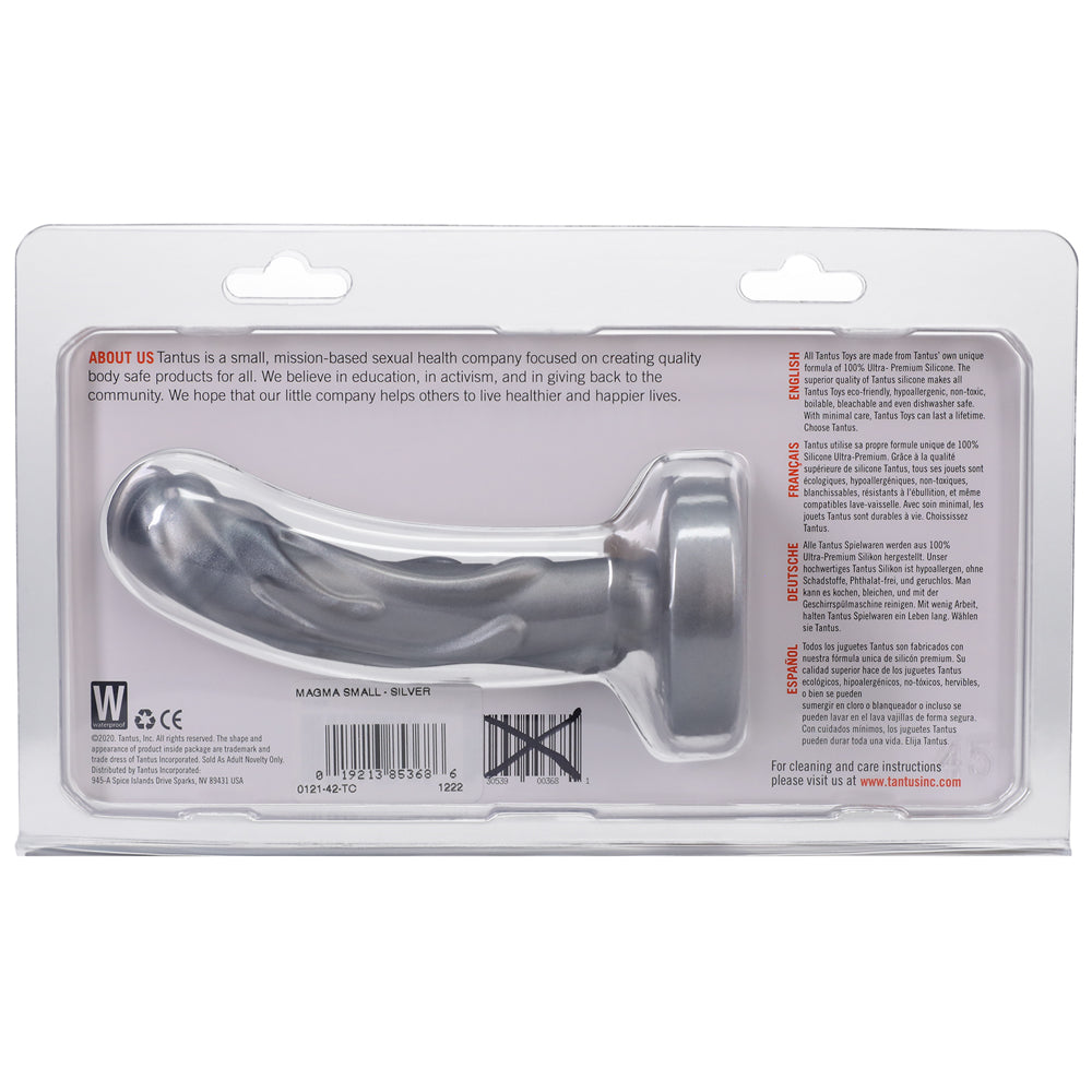 Tantus Mini Magma 5 In. Fantasy Dildo Firm Silver