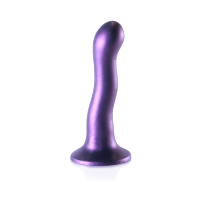 Shots Ouch! Ultra Soft Silicone 7 In. Curvy G-Spot Dildo Metallic Purple