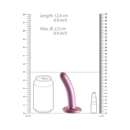 Shots Ouch! Smooth Silicone 5 In. G-Spot Dildo Rose Gold