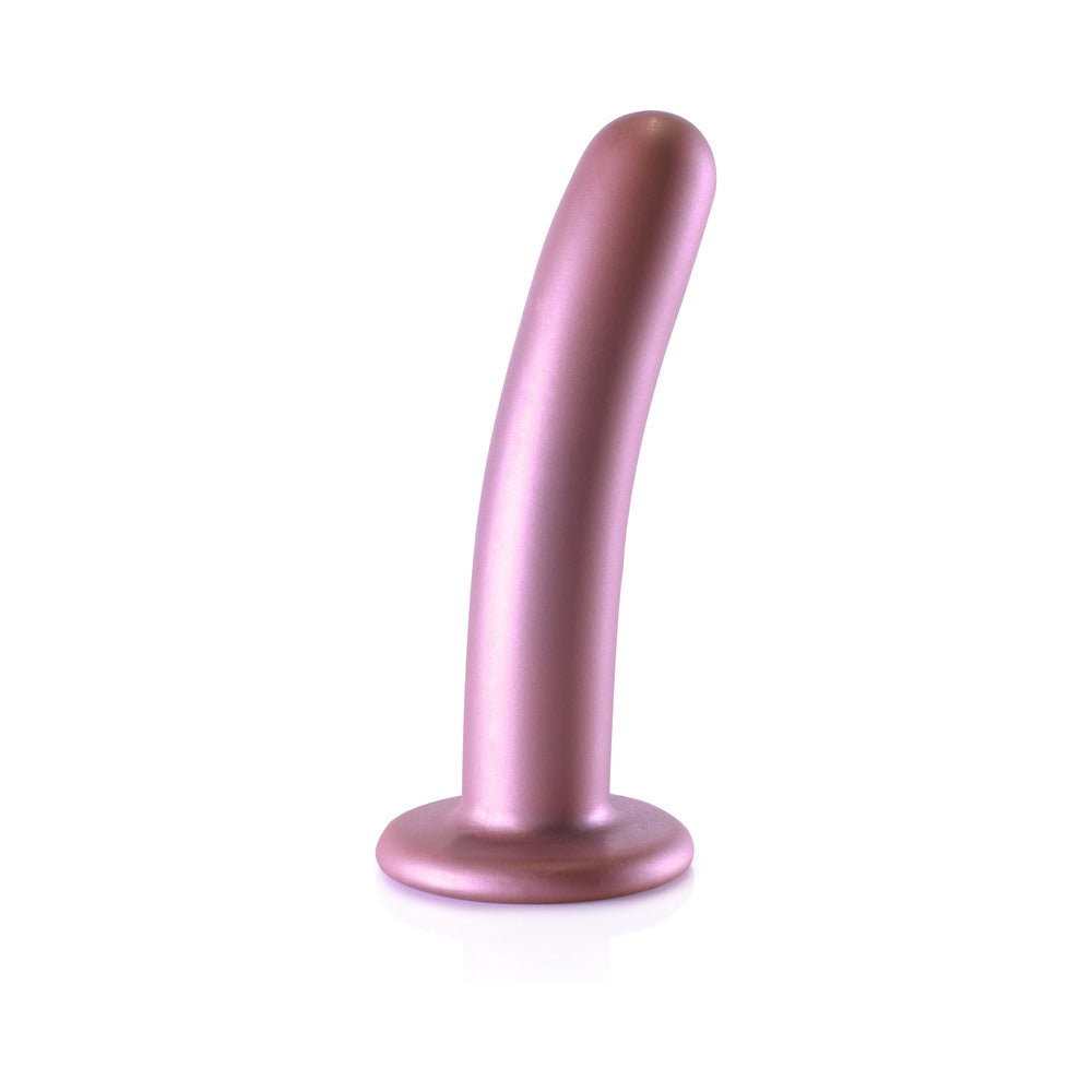 Shots Ouch! Smooth Silicone 6 In. G-Spot Dildo Rose Gold