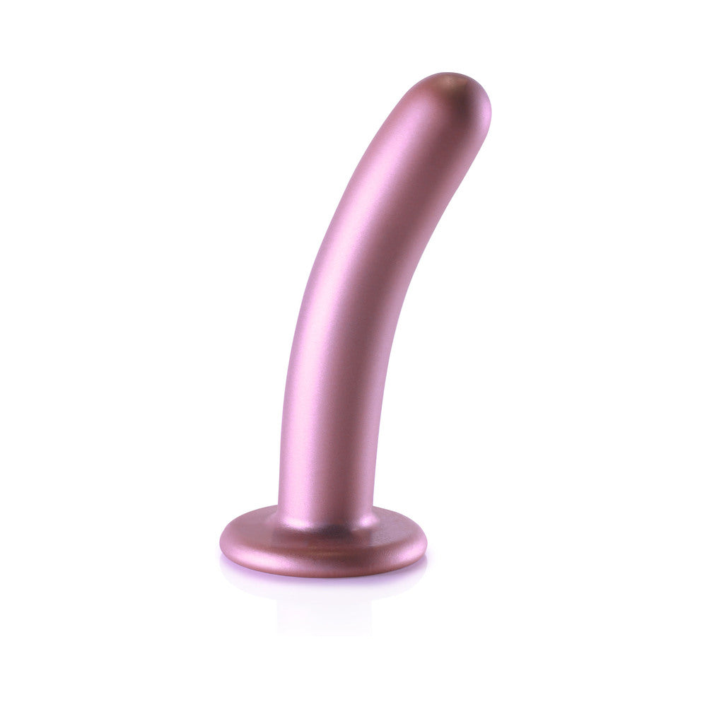 Shots Ouch! Smooth Silicone 6 In. G-Spot Dildo Rose Gold