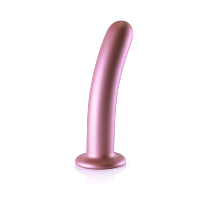 Shots Ouch! Smooth Silicone 7 In. G-Spot Dildo Rose Gold