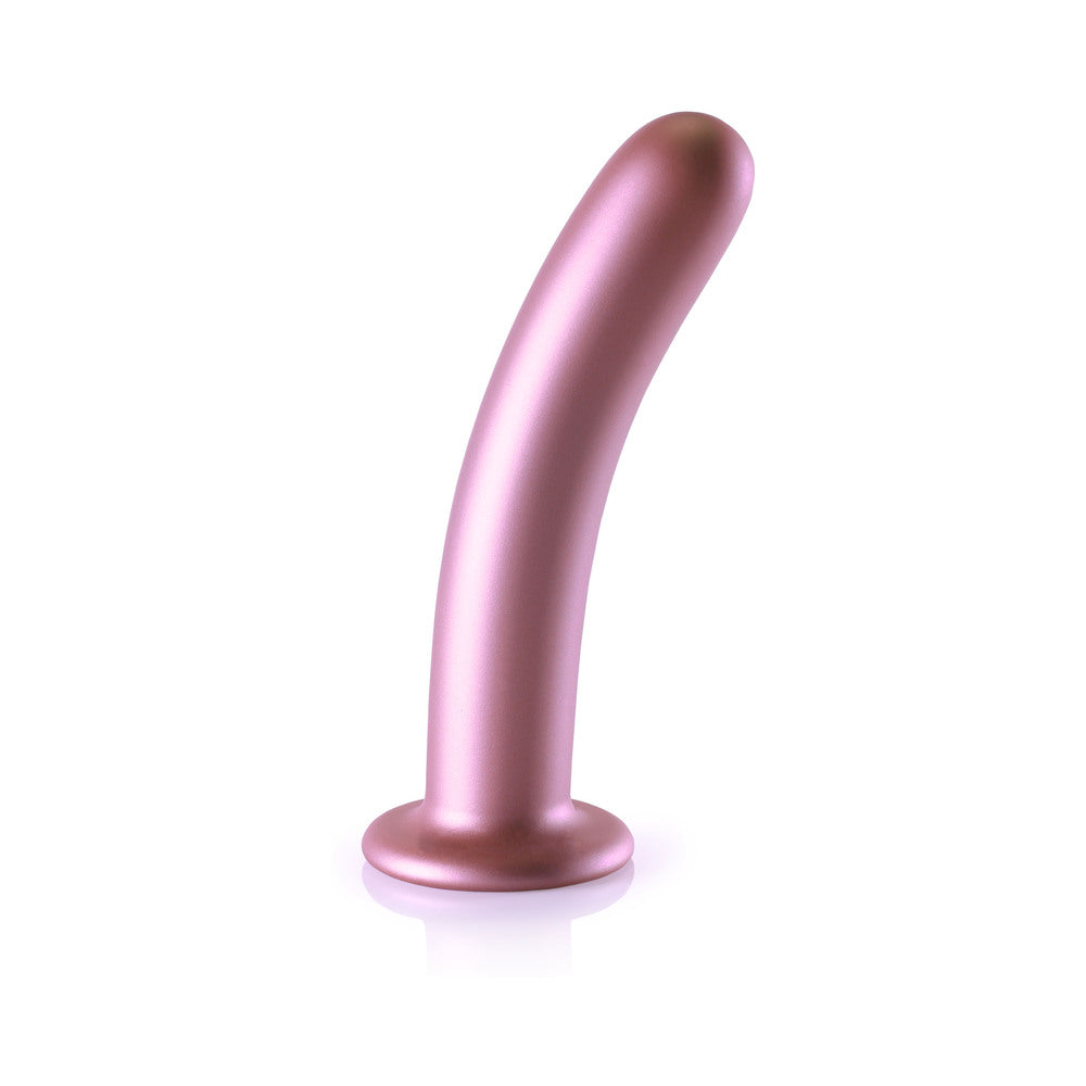 Shots Ouch! Smooth Silicone 7 In. G-Spot Dildo Rose Gold