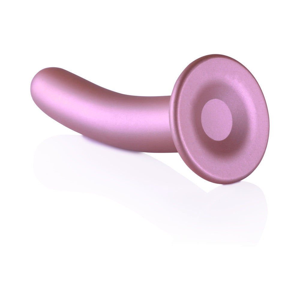 Shots Ouch! Smooth Silicone 7 In. G-Spot Dildo Rose Gold