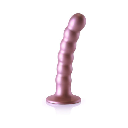 Shots Ouch! Beaded Silicone 5 In. G-Spot Dildo Rose Gold