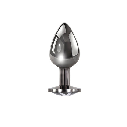 Playboy Tux Large Metal Anal Plug Hematite