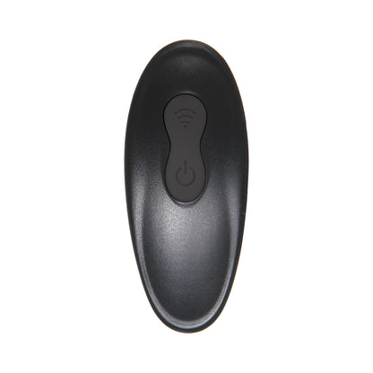 Playboy Triple Play Rechargeable Remote Controlled Vibrating Silicone Cockring With Stimulator Black