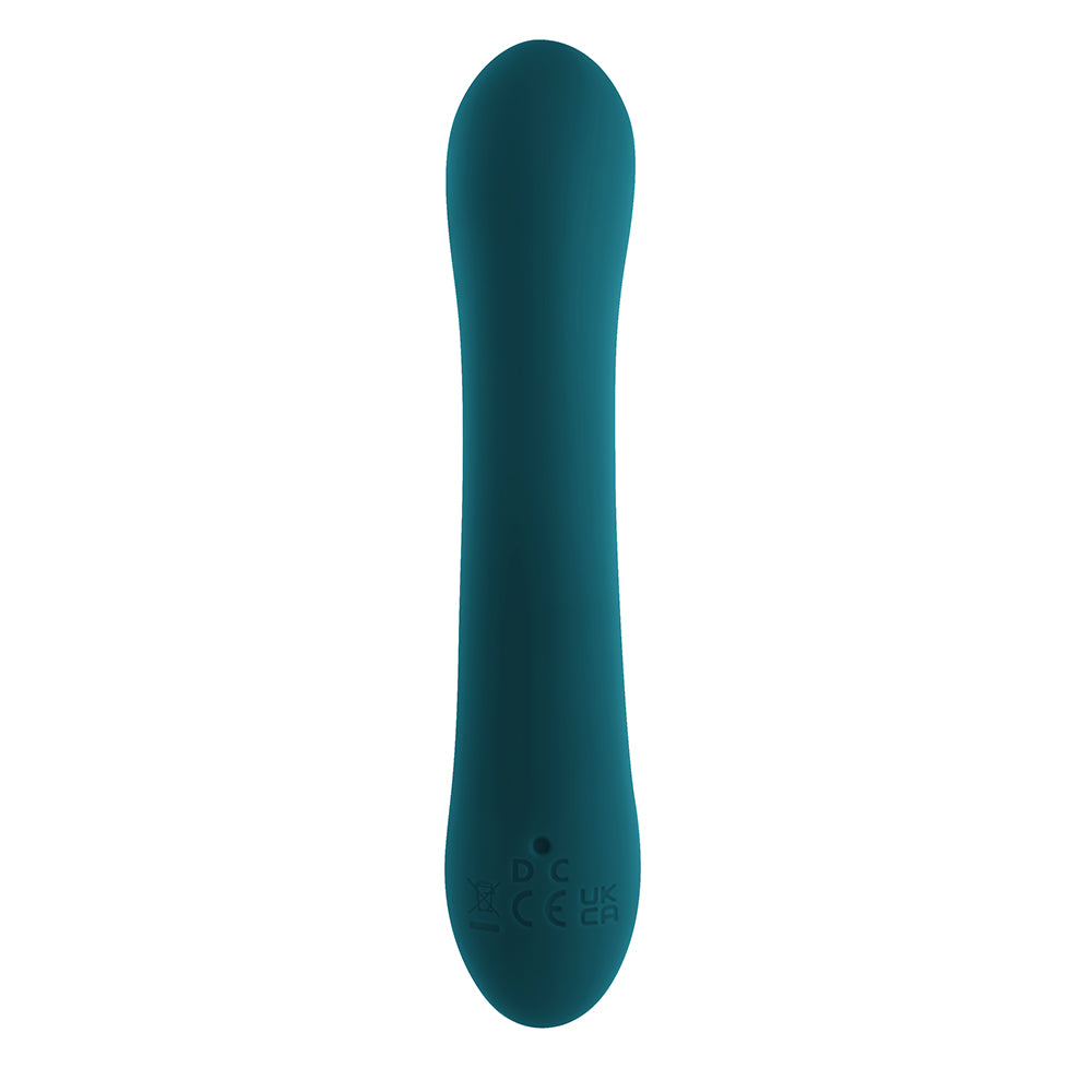 Playboy Lil Rabbit Rechargeable Silicone Dual Stimulation Vibrator Deep Teal