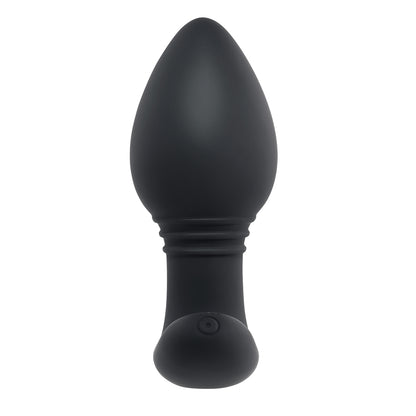 Playboy Plug &amp; Play Rechargeable Remote Controlled Vibrating Silicone Anal Plug Navy