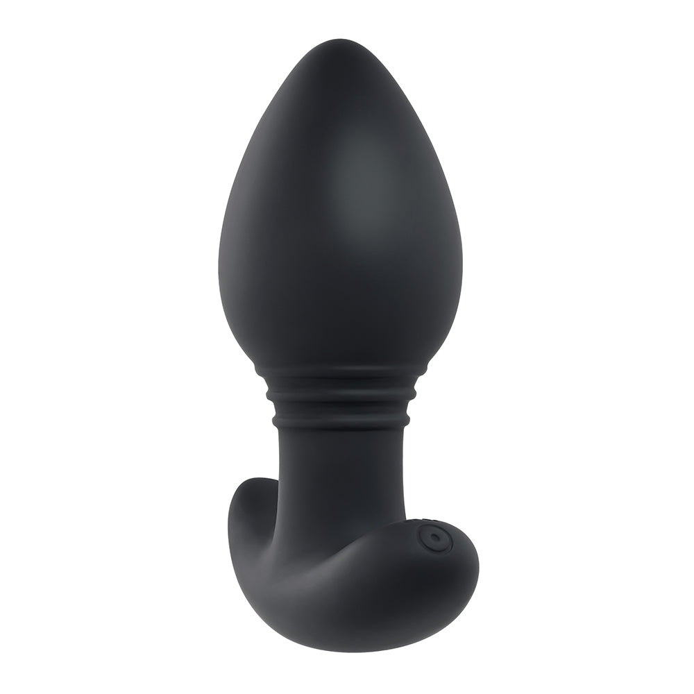 Playboy Plug &amp; Play Rechargeable Remote Controlled Vibrating Silicone Anal Plug Navy