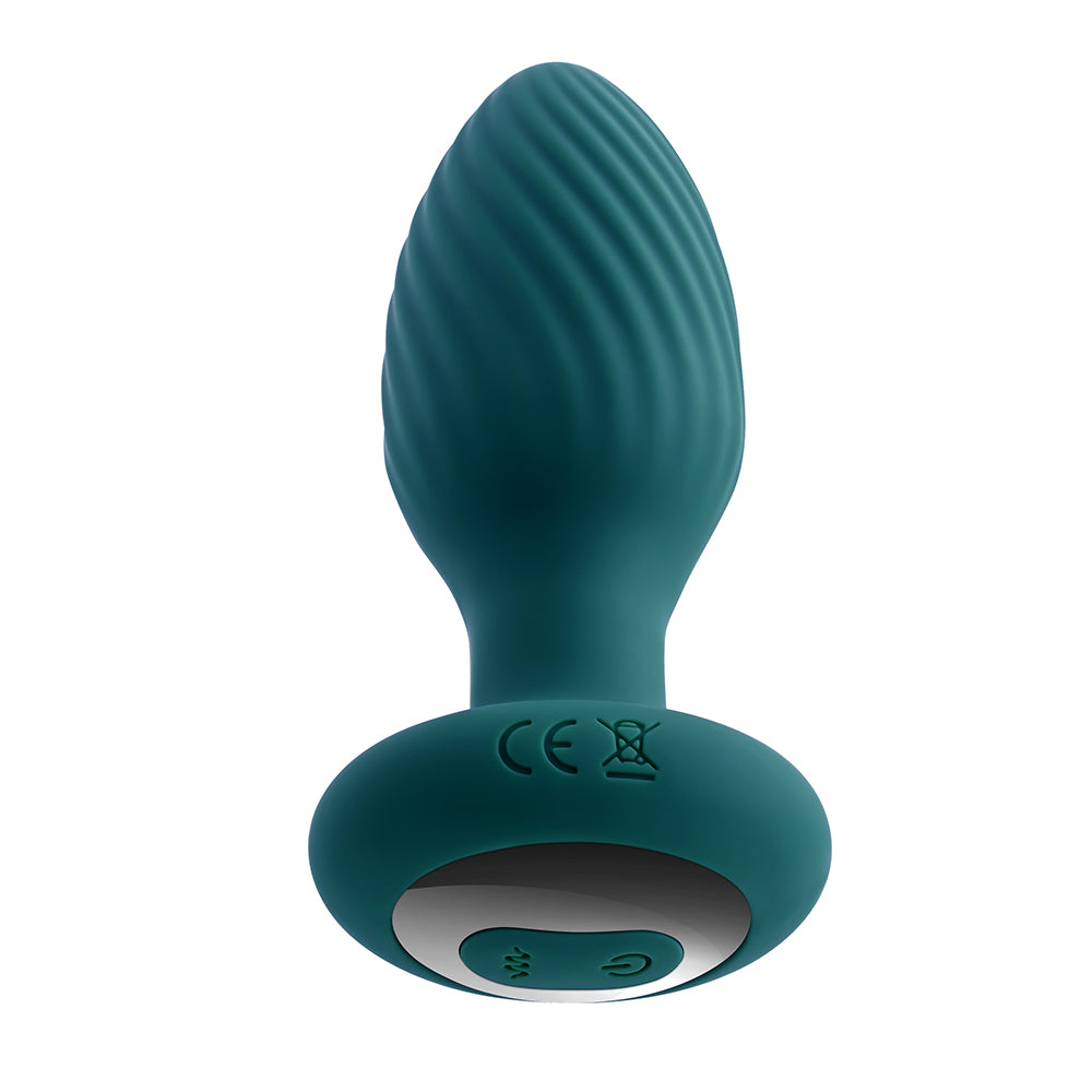 Playboy Spinning Tail Teaser Rechargeable Remote Controlled Vibrating Rotating Silicone Anal Plug Sa