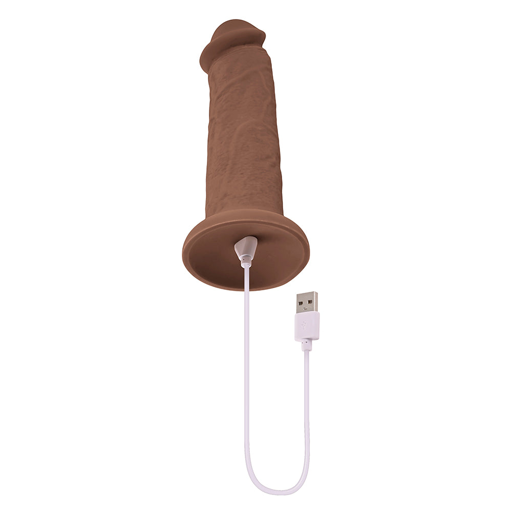 Evolved Girthy Rechargeable Vibrating 7 In. Silicone Dildo