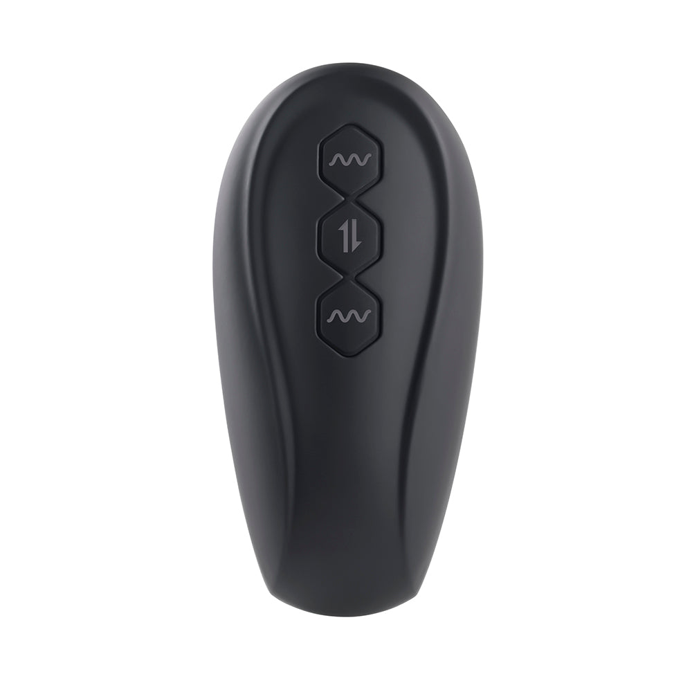 Evolved Thrust In Me Rechargeable Remote Controlled Thrusting Vibrating 9.25 In. Silicone Dildo Dark