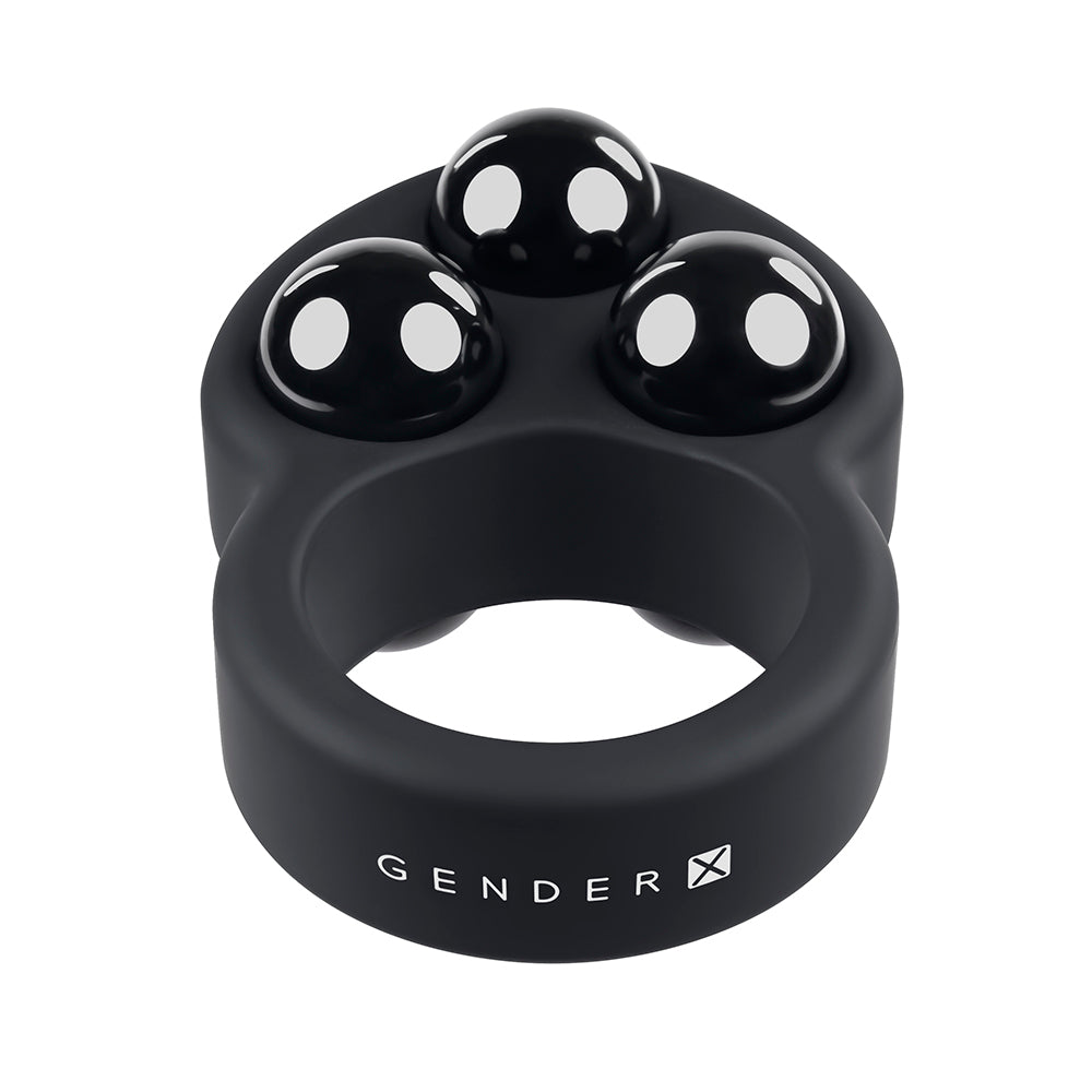 Gender X Workout Ring Weighted Silicone Training Cockring Black