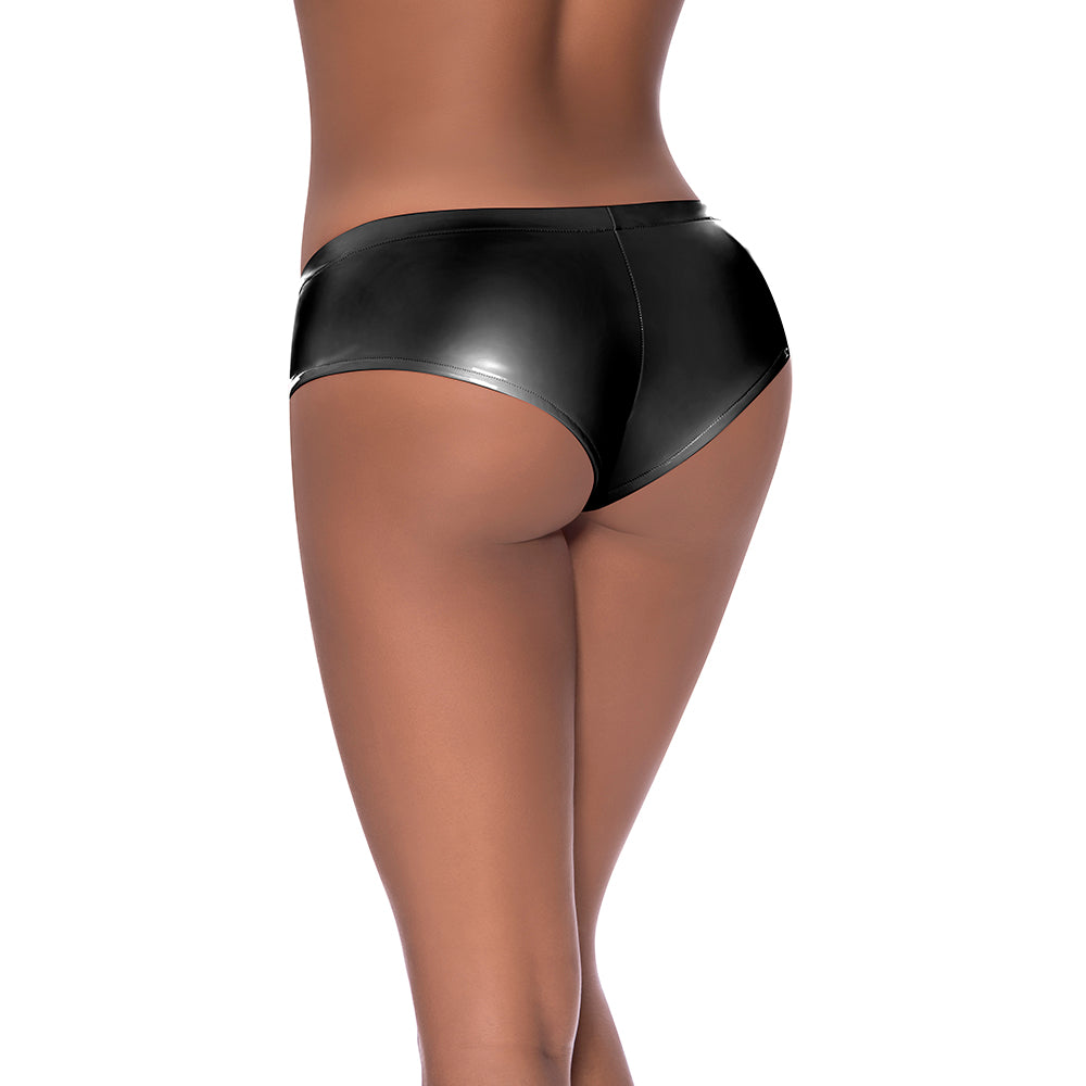 Magic Silk Hard Candy Low Rise Split Crotch Boyshort Black L/Xl