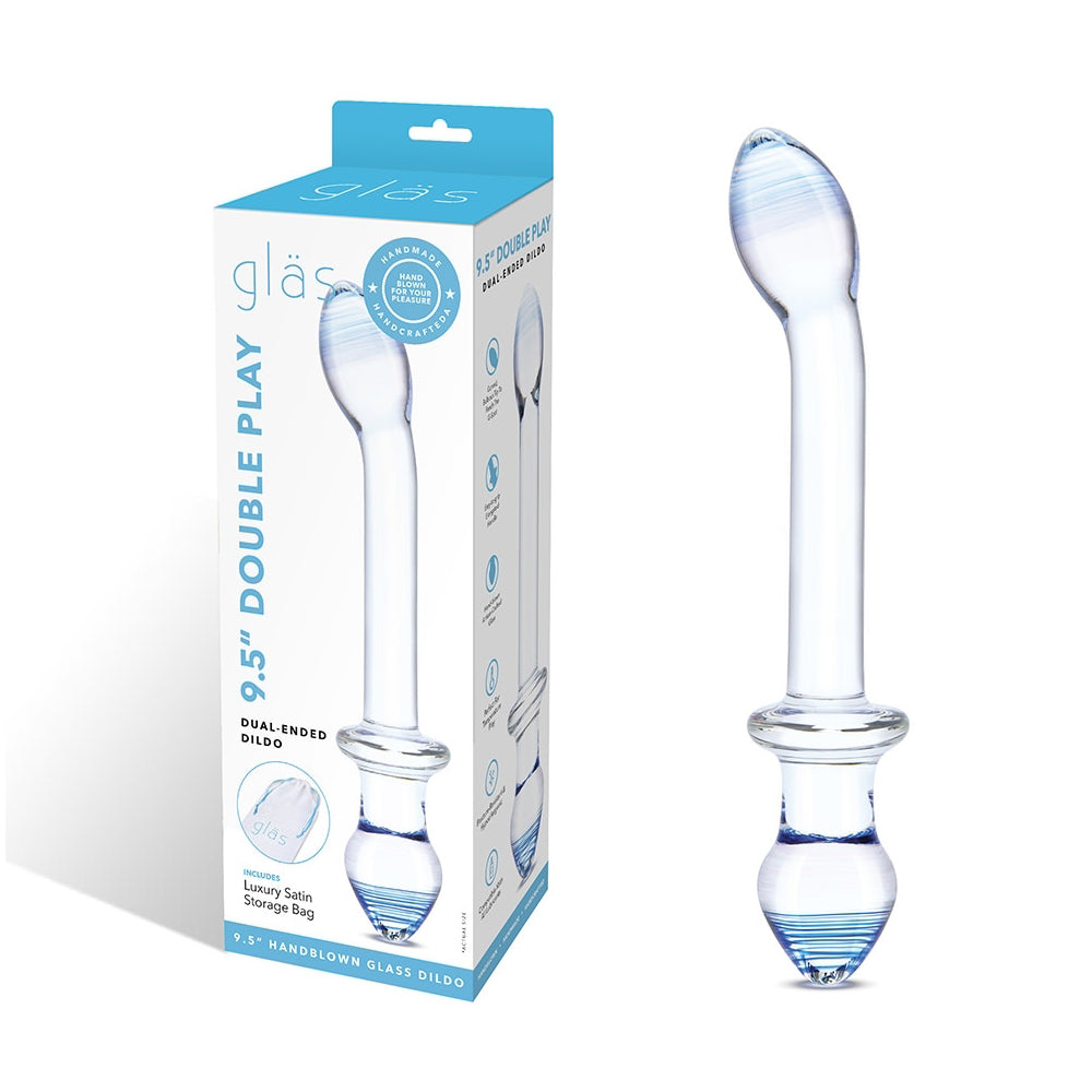 Glas Double Play 9.5 In. Dual-Ended Glass Dildo