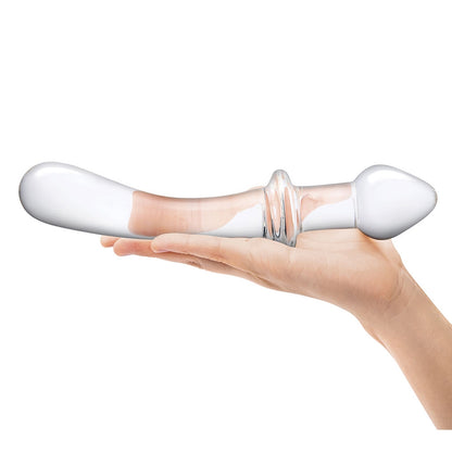 Glas Classic 9 In. Curved Dual-Ended Glass Dildo