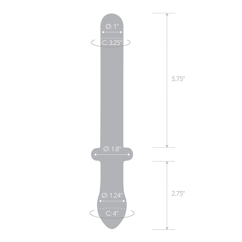 Glas Classic 9.25 In. Smooth Dual-Ended Glass Dildo