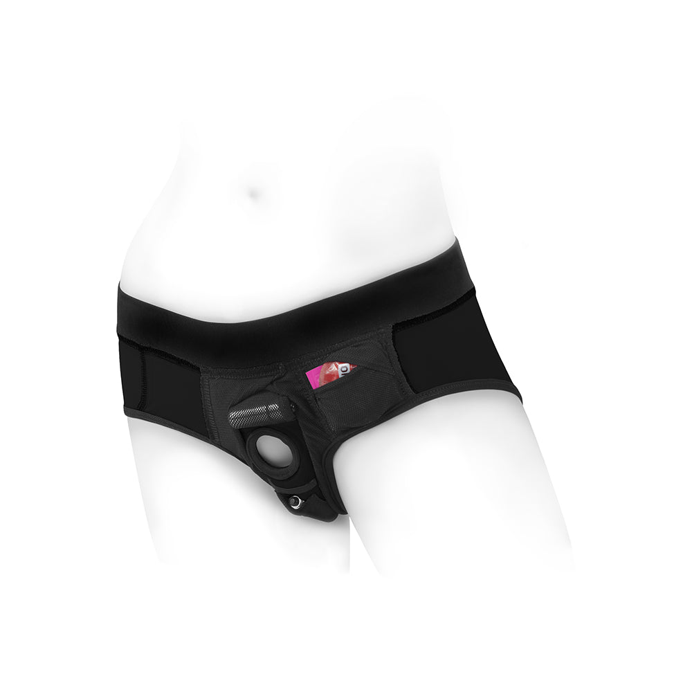 Spareparts Tomboi Nylon Briefs Harness Black Size Xxs