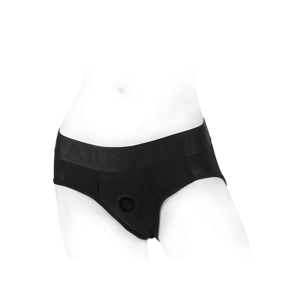 Spareparts Tomboi Rayon Briefs Harness Black Size M