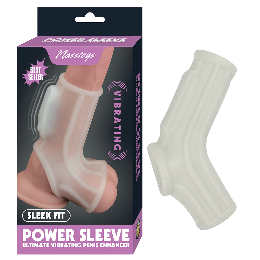 Nasstoys Power Sleeve Sleek Fit Vibrating Penis Enhancer White