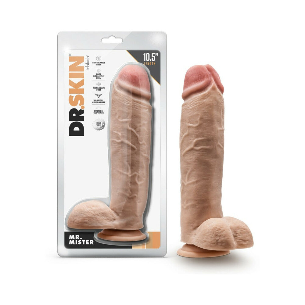 Dr Skin Mr Mister 10.5 Dildo Balls Beige