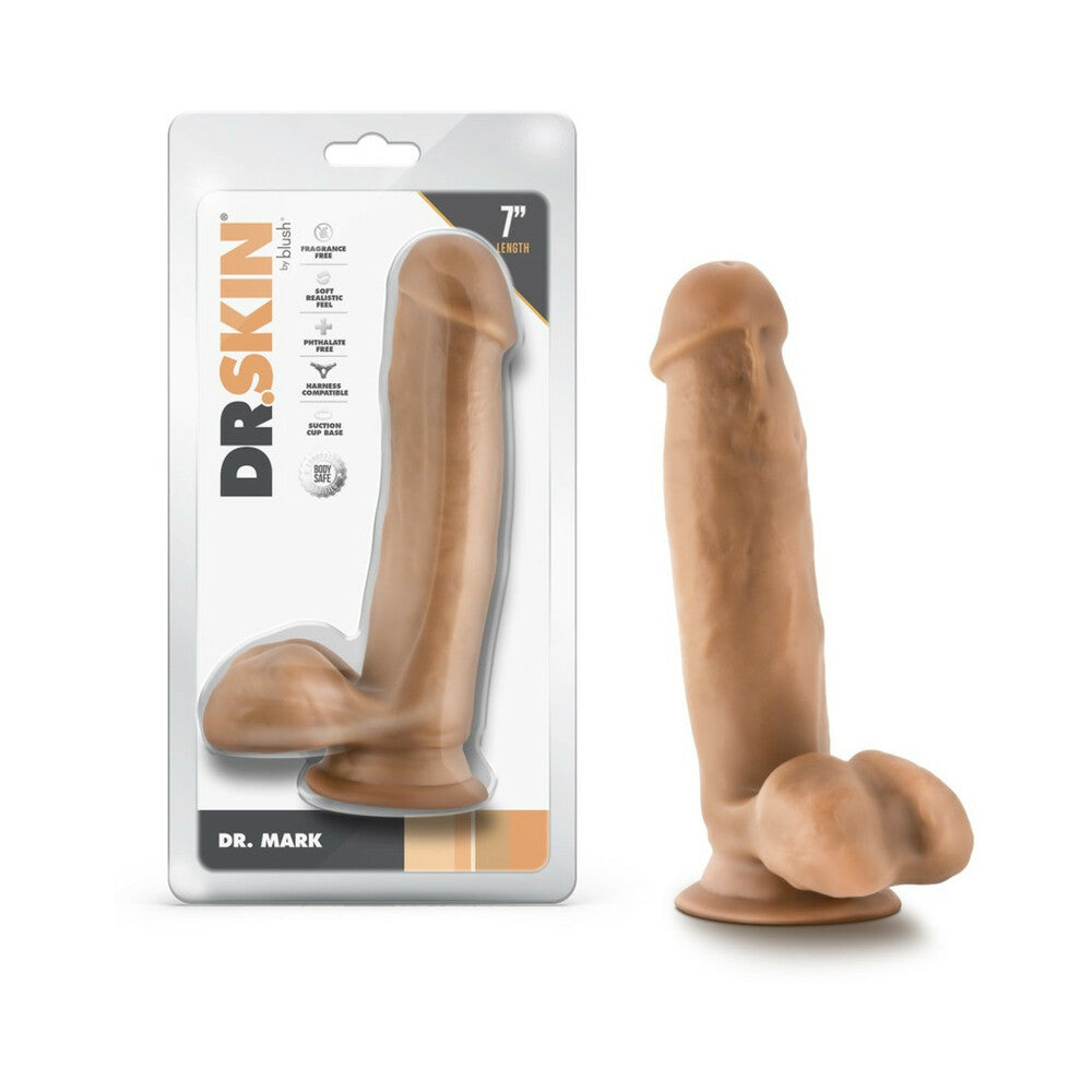 Dr Skin Mr Mark 7 Dildo Balls Tan