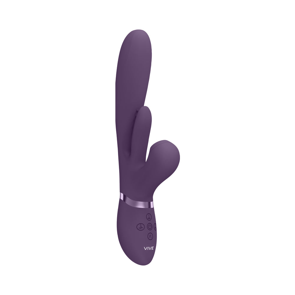 Vive Ena Rechargeable Thrusting Silicone G-Spot Vibrator With Flapping Tongue And Air Wave Stimulato